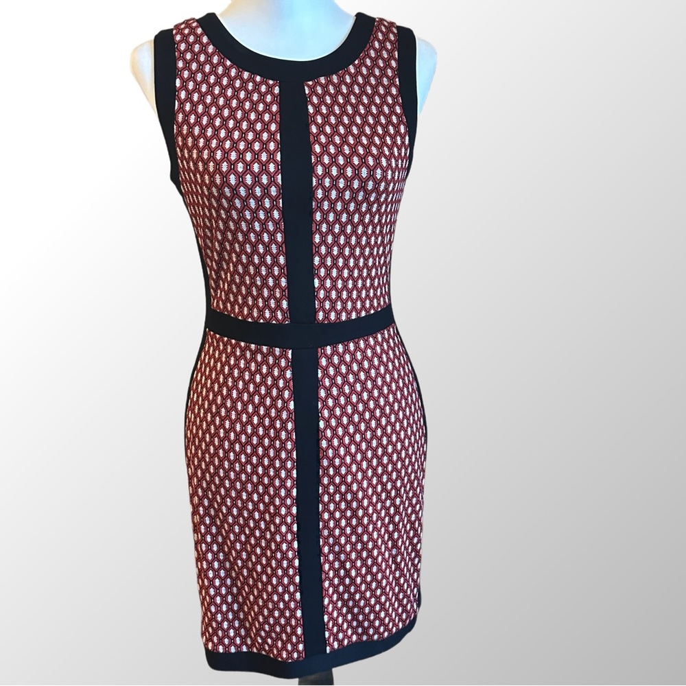 Anthropologie Bailey 44 Printed Sheath Dress Style 47 in‎ Black & Red, Small